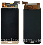 Дисплей (екран) для Samsung J320H Galaxy J3 (2016) + тачскрін, золотистий, оригінал