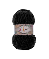 Alize SOFTY PLUS (Софті Плюс) № 60 чорний (Пряжа, нитки для в'язання)