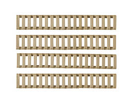 Набір накладок драбинка для тактичного цівки SET C - Dark Earth [Big Dragon] (для страйкболу)