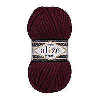 Alize SUPERLANA MEGAFIL (Суперлана Мегафіл) №57 бордовий (Пряжа, нитки для в'язання)