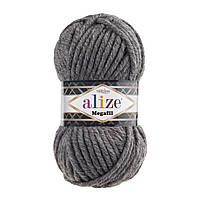 Alize SUPERLANA MEGAFIL (Суперлана Мегафіл) №182 середньо-сірий (Пряжа, нитки для в'язання)