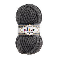 Alize SUPERLANA MEGAFIL (Суперлана Мегафіл) № 196 темно-сірий (Пряжа, нитки для в'язання)