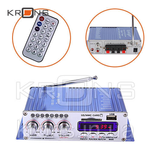 Hi-Fi підсилювач в авто VA-502R, USB SD CD FM MP3 плеєр