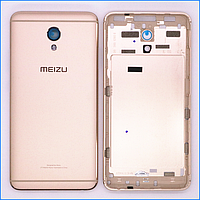 Задняя крышка для Meizu M5 Note, золотистая, оригинал