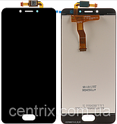 Дисплей (екран) для Meizu M5c мейзу + тачскрін, колір чорний
