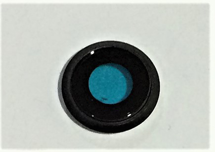 Скло камери для iPhone 8, біле + кільце