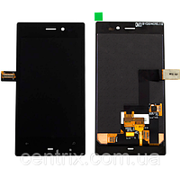 Дисплей (экран) для Nokia 928 Lumia (Verizon) + тачскрин, цвет черный, оригинал