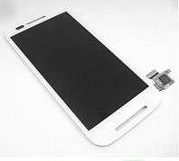 Дисплей (екран) для Motorola XT1021 Moto E, XT1022, XT1025 + тачскрін, колір білий