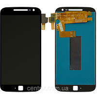 Дисплей (экран) для Motorola XT1641 Moto G4 Plus, XT1642, XT1644 + тачскрин, цвет черный