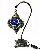 Настільний вигнутий турецький світильник кемел із мозаїки ручної роботи кольоровий 3
