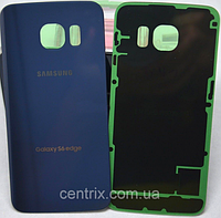 Задняя крышка для Samsung G925F Galaxy S6 Edge, синяя, Black Sapphire, оригинал