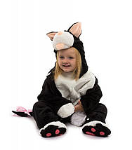 Для малюків комбінезон чорного котика 0.5-2.5 років піжамка для діток тканина — хутро маскарадний костюм, фото 3