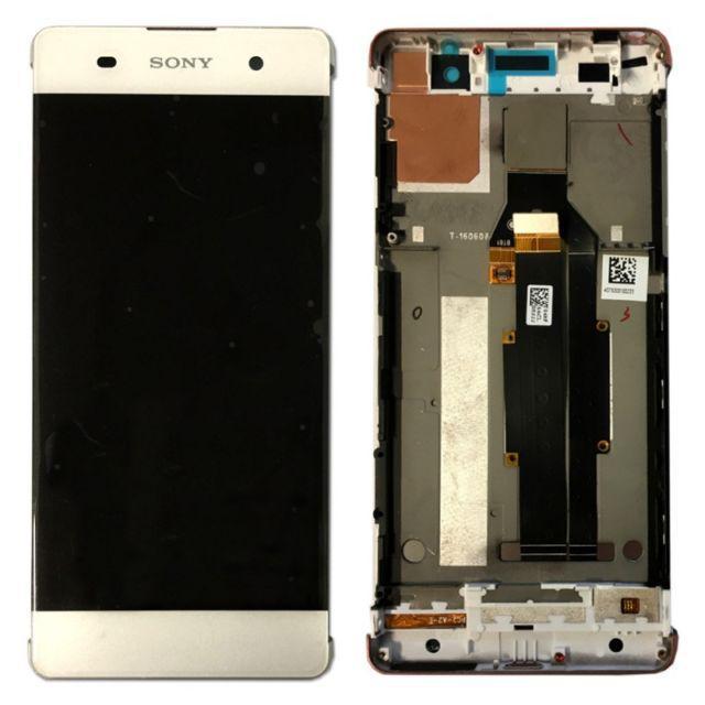 Дисплей (екран) для Sony F3111 Xperia XA/F3112/F3113/F3115/F3116 + тачскрін, білий, з передньою панеллю