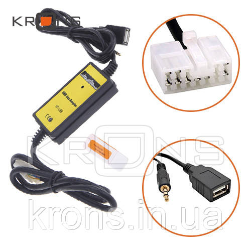 USB AUX MP3 адаптер для магнітоли 5+7пін Toyota Lexus Apps2Car WT-USB01