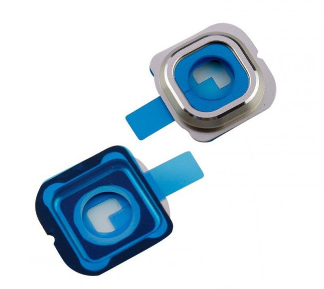 Скло камери Samsung G925F Galaxy S6 Edge, з рамкою золотистого кольору