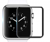 Защитное стекло для Apple Watch 1/2/3 38mm, 0.25 mm, 3D, черное
