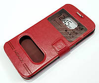 Чехол книжка с окошками momax для Samsung Galaxy S6 Edge G925 красный