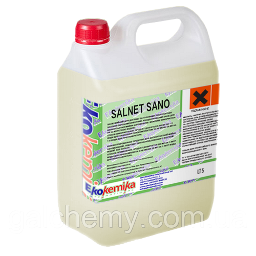 Засіб для дезінфекції та очищення рук та твердих поверхонь SALNET SANO 5 л