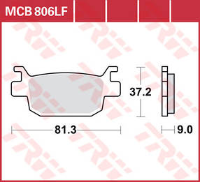 Мотоколодки для скутераTRW LUCAS MCB806SRM HONDA Forza NSS 250-300/HONDA Silver Wing/HONDA SH