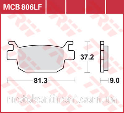 Мотоколодки для скутераTRW LUCAS MCB806SRM HONDA Forza NSS 250-300/HONDA Silver Wing/HONDA SH, фото 1