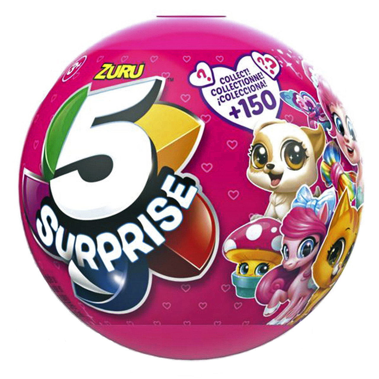 Куля сюрприз для дівчаток 5 Surprise Pink Mystery Capsule Collectible Toy, «Zuru» (7702)