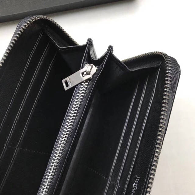 Кошелёк Ив Сен Лоран натуральная кожа, цвет черный: продажа, цена