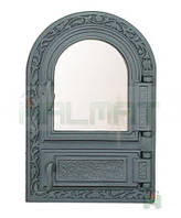 Дверцята чавунні Halmat FPM1 485X325 зі склом. Дверцята для печі та барбекю