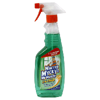 Средство для мытья стекол с распылителем зеленый 500 мл Мистер Мускул