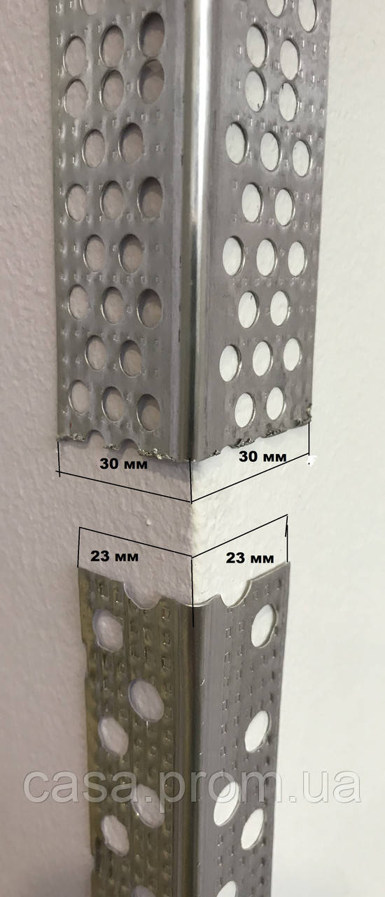 Защитный уголок перфорированный алюминиевый канташульц 23 мм х 23 мм х 2,5 м, 0,3 мм, в Днепре - фото 3 - id-p854040897
