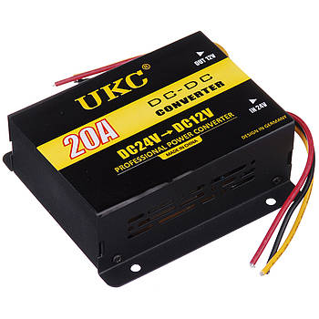 Інвертор перетворювач UKC DC/DC 24v-12v 20 A