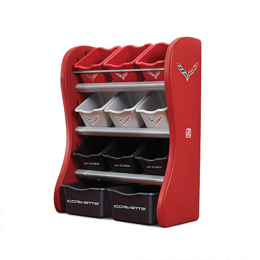 Органайзер з різнокольоровими ящиками "CORVETTE ROOM ORGANIZER", 89х67х36см, червоний/чорний, фото 2