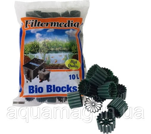 Наповнювач (биозагрузка) Filtermedia Bio Blocks, 10л. для біофільтра, УЗВ, стави, водойми, озера