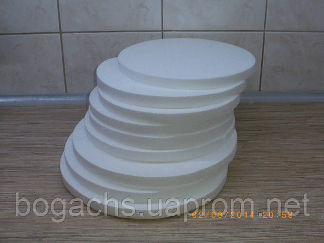 Подложка Ø 24 см 2402 (подставка, основа) из пенопласта под торт (ID ...