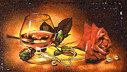 Картина з бурштину - панно Роза ( Картина з бурштину - панно ) ПН-1