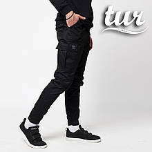 Завужені карго штани чорні чоловічі від бренду ТУР Симбиот (Symbiote) розмір S, M, L, XL, XXL