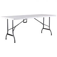 Великий розкладний пластиковий стіл валіза для пікніка, кемпінгу, кейтрингу Крайслер 180*75*74 AMF