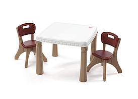 НАБІР ДИТЯЧИХ МЕБЛІВ (стіл і 2 стільці) KITCHEN TABLE & CHAIRS 48х64х64 см/ 50х35х35 см