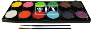 Палітра аквагрим Diamond FX основні 12 кольорів по 10 g., фото 1