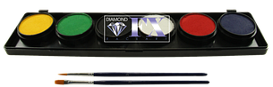 Палітра аквагрим Diamond FX основні 6 кольорів по 10 g., фото 2