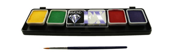 Палітра аквагрим Diamond FX основні 6 кольорів по 6 g., фото 2