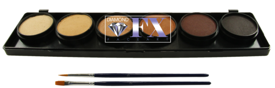 Палітра аквагрим Diamond FX тон шкіри 6 кольорів по 10 g.