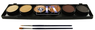 Палітра аквагрим Diamond FX тон шкіри 6 кольорів по 10 g., фото 2