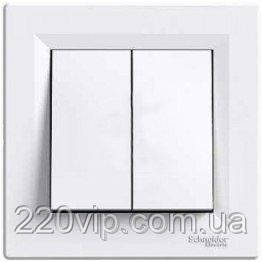 Кнопка подвійна Schneider Electric Asfora Білий EPH1100121