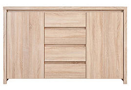 Комод в спальню KOM 2D4S Каспіан з ДСП Дуб сонома Gerbor