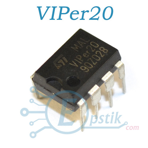 VIPER20, SMPS контролер живлення, DIP8