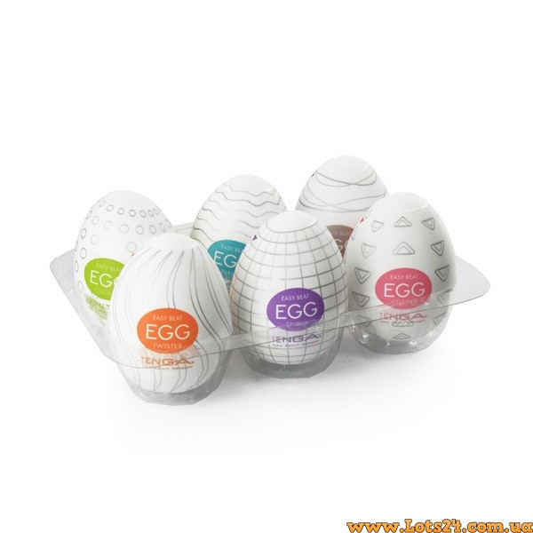 Набір чоловічих маструбаторів Tenga Egg 6 Styles Pack яйця Тенга 6шт мастурбатор тенга для чоловіків