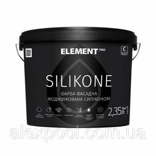 ELEMENT PRO SILIKONE, база З 9,4 л Фасадна фарба акрилова, матова, силиконмодифицированная