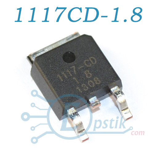 AMS1117CD-1.8, стабілізатор напруги, 1.8 V 800mA, TO252