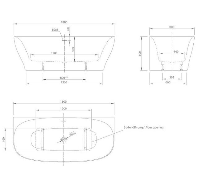 Немецкая отдельностоящая ванна 180x80 Knief Dream Германия Немецкая отдельностоящая ванна 180x80 Knief Dream Германия