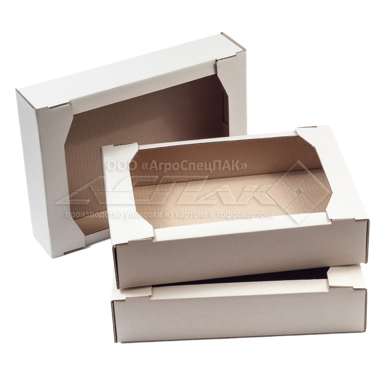 Кондитерський гофро-лоток 370х275х75, білий, фото 1